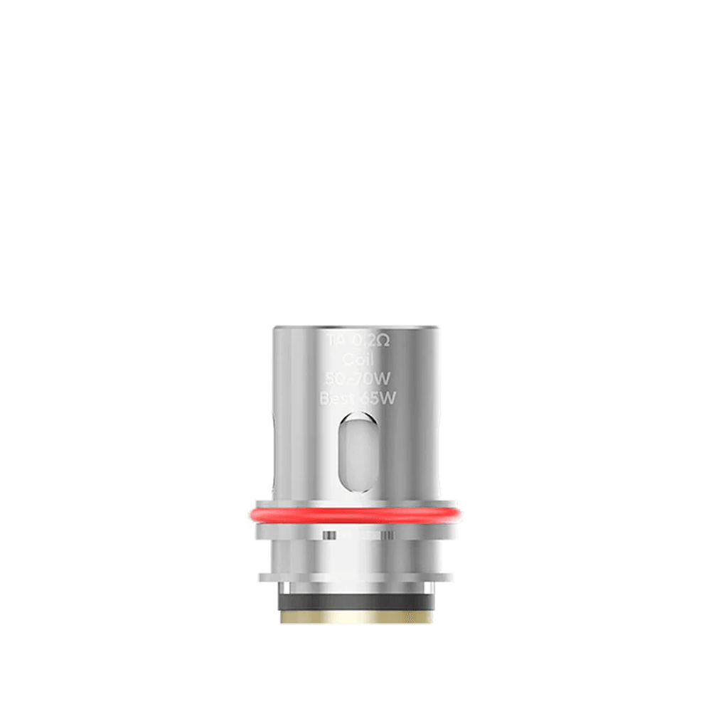 SMOK TFV8 Baby T8 replacement coil with red ring, silver finish.