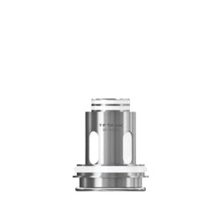 Three silver SMOK TF tank bf mesh replacement coil heads 0.25 ohm on a plain background.