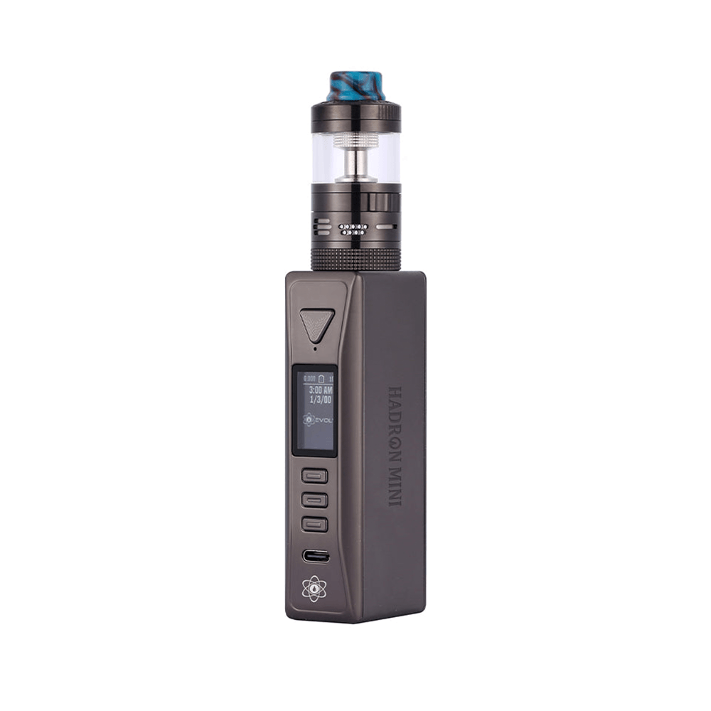 Steam Crave Hadron Mini DNA100C Combo Kit in black with a digital display and tank.