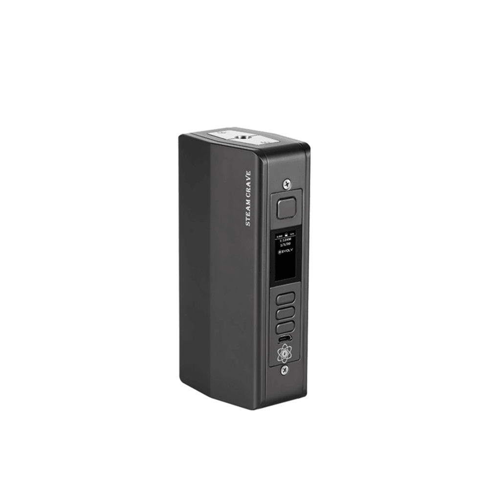 Steam Crave Hadron Pro DNA250C Box Mod, sleek black design with digital display.