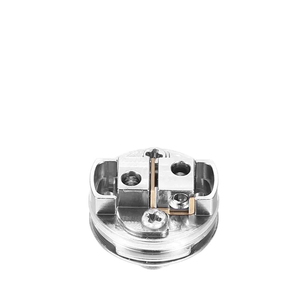 Steam Crave Meson RTA single coil deck, silver, displayed on a white background.