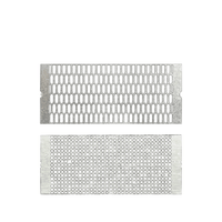 Two silver mesh strips for vaping, featuring different grid patterns.