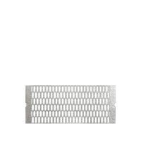 Mesh coil strip for vaping, rectangular with a grid pattern, silver in colour.