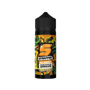 Strapped Reloaded 100ml Shortfill e-liquid in pineapple breeze flavour.