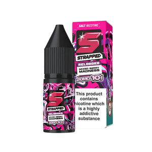 Strapped Reloaded 10ml Nic Salt E Liquid Mixed Berry Madness - Nic Salts for Pod Vape Kits