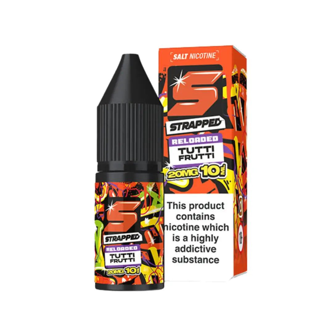 Strapped Reloaded 10ml Nic Salt E Liquid Rutti Frutti - Nic Salts for Pod Vape Kits