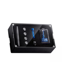 SturdyOne Titanium RBA by Sturdy MFG in cobalt inferno blue titanium finish with accessories in presentation case