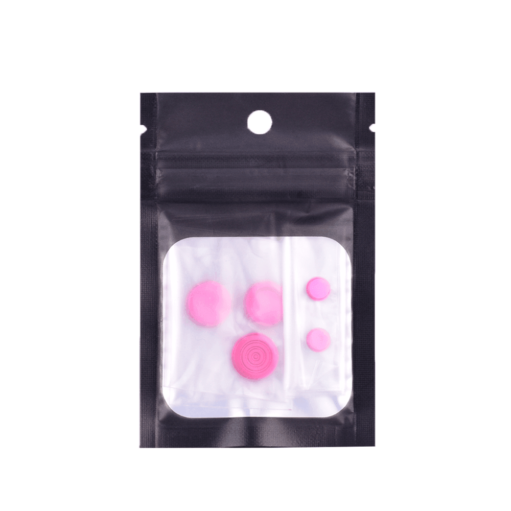 Pink button kit for Suicide Mods Stubby AIO, in a clear plastic package.