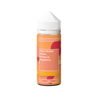 Supergood Cocktail Series e-liquid, Peach Bellini flavour, 100ml bottle with vibrant label design.