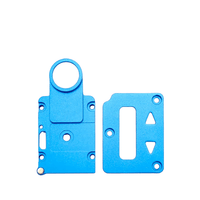 Blue SXK Billet Box replacement panels with cutouts and holes for accessories.