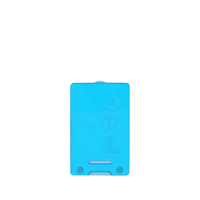 Blue replacement vape panel with cut-out designs on a white background.