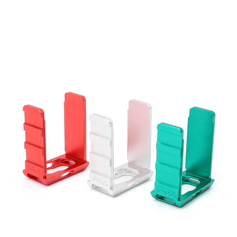 Three colourful vape tank frames in red, white, and teal on a white background.