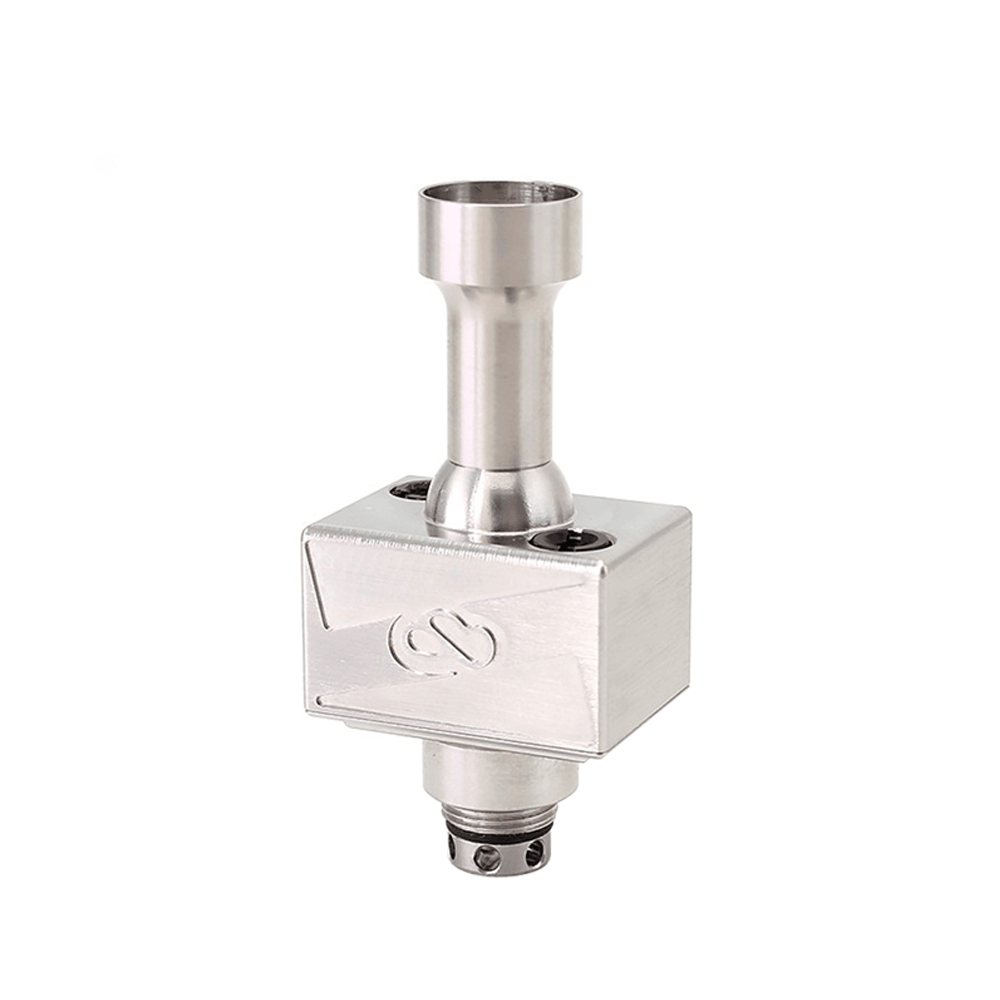 SXK USD Style RBA hardware for vaping, silver metallic finish, available at eCigOne Vape Shop UK.