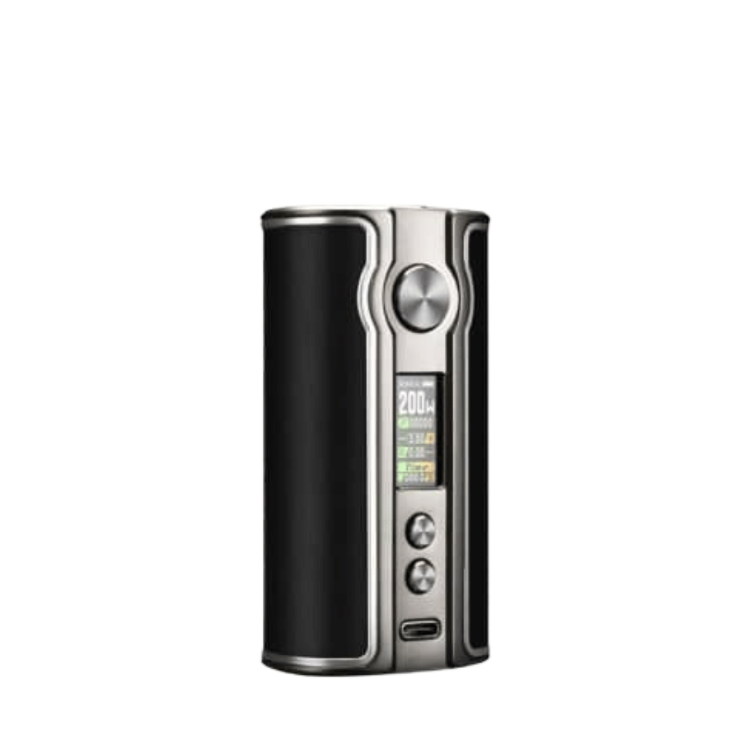 SXmini iPV V200 Box Mod in aluminium black with a sleek design and digital display.