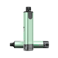 SXmini Puremax Pod Kit in mint green, shown from front and side views.