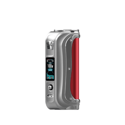Three SXmini SL Class V2 box mods in silver and red, with display screens showing 100W.