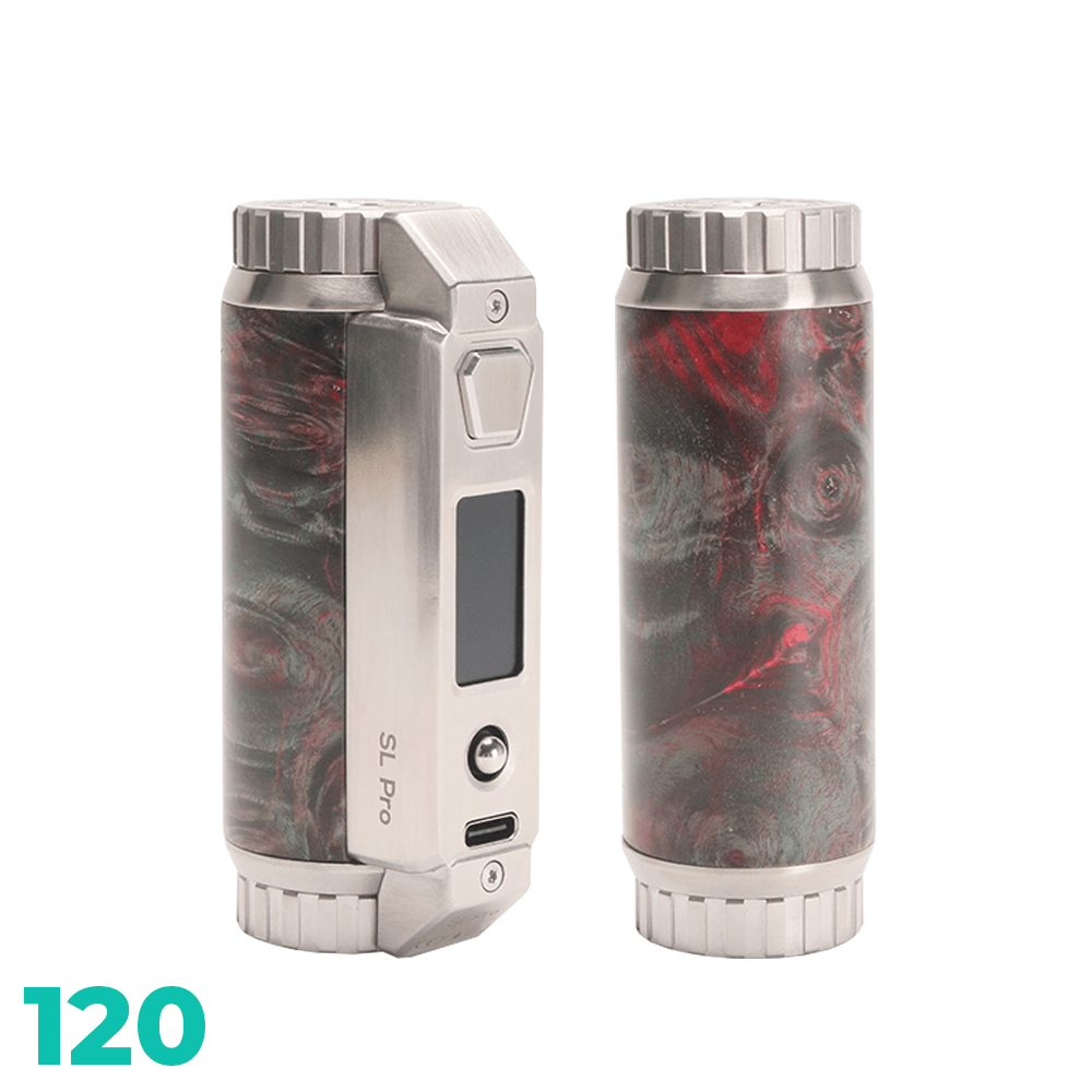 SXmini SL Pro Class 100W Stabwood Box Mod, Limited Edition, with a sleek, colourful design.