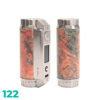 SXmini SL Pro Class 100W Stabwood Box Mod, limited edition, with colourful wood design.