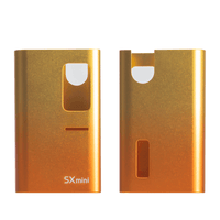 SXmini VI Class AIO replacement sleeves in metallic gold, showing front and back views.