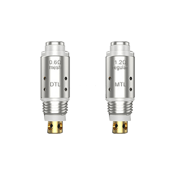 Two Syiko Galax replacement coils; one 0.6Ω mesh DTL, one 1.2Ω regular MTL, on a grey background.