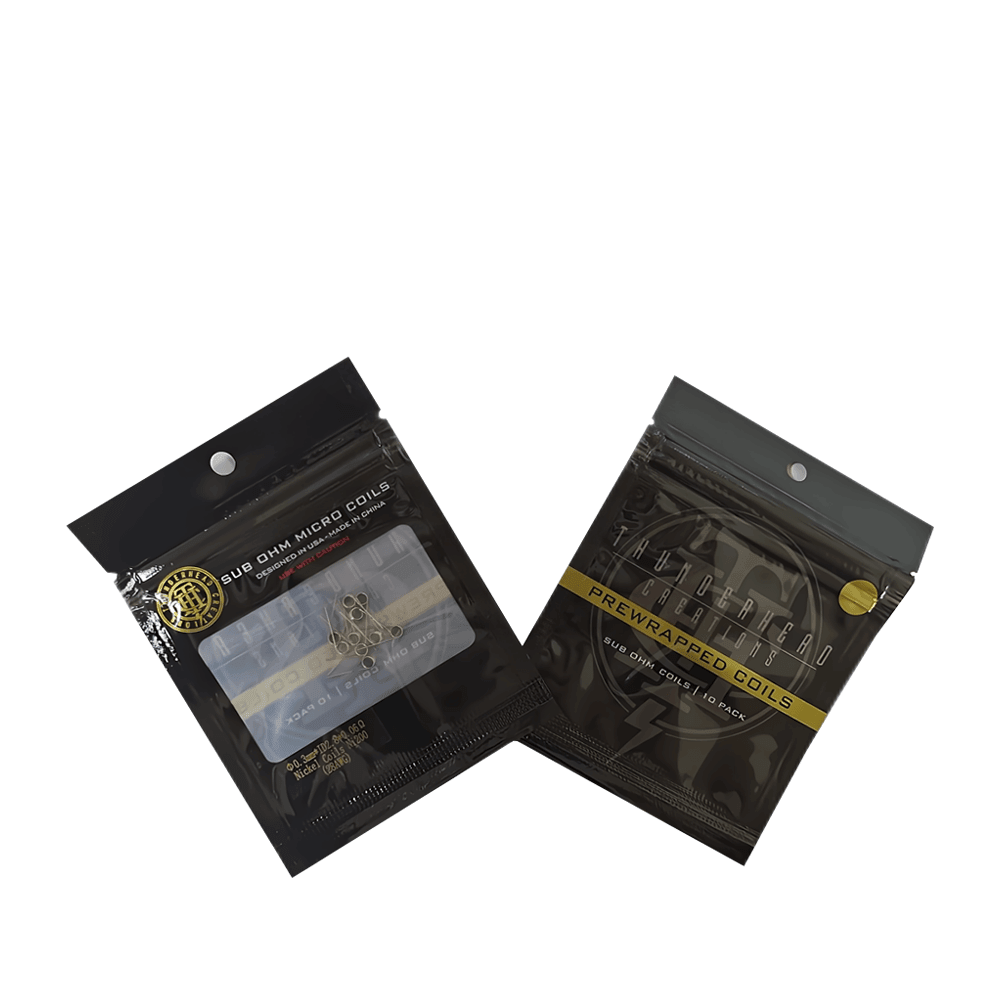 Two packs of THC Sub Ohm Micro Premade Coils for vaping.