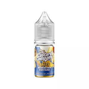 the custard company 10ml nic salt e-liquid blueberry custard flavour available in 10mg & 20mg strength great for pod vape kits 