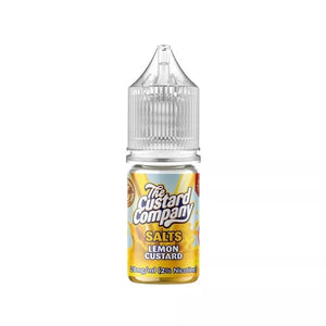 the custard company 10ml nic salt e-liquid lemon custard flavour available in 10mg & 20mg strength great for pod vape kits 