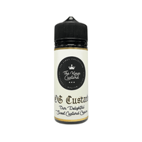 The King's Custard OG Custard 100ml shortfill bottle with black cap.