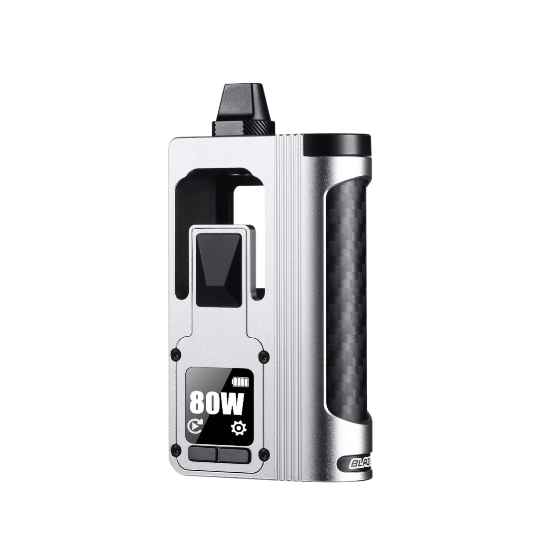 Thunderhead Creations Blaze AIO DNA80C Boro Mod in silver and black.