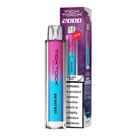 Tick Tock Mini 2000 Big Puff disposable vape in Blue Razz Blast flavour