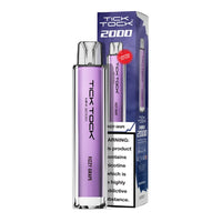 Tick Tock Mini 2000 Big Puff disposable vape in Fizzy Grape flavour