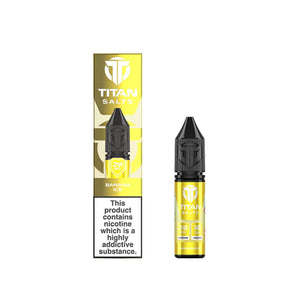 Titan Vape 10ml Nic Salt Banana Ice Flavour perfect for Pod Vape Kits 