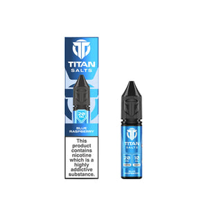 Titan Vape 10ml Nic Salt Blue Raspberry Flavour perfect for Pod Vape Kits 