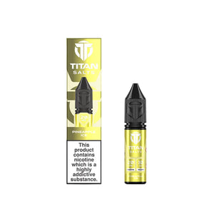 Titan Vape 10ml Nic Salt Pineapple Ice Flavour perfect for Pod Vape Kits 
