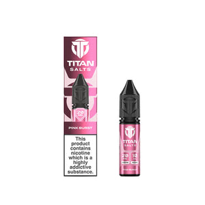 Titan Vape 10ml Nic Salt Pink Burst Flavour perfect for Pod Vape Kits 