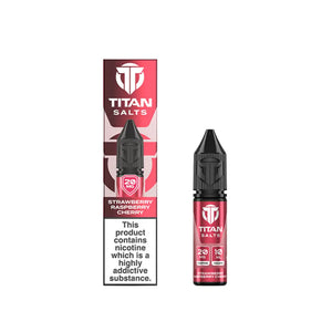 Titan Vape 10ml Nic Salt Strawberry Raspberry Cherry Flavour perfect for Pod Vape Kits 