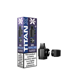 Titan X Refill Pods for the Titan X Vape Kit - Blueberry Sour Razz Flavour 
