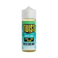 Twist E-Liquid bottle, Arctic Cool Mint flavour, 100ml shortfill, 70VG/30PG.