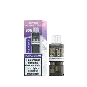 Juicy Pod Novamax 10K Prefilled Pod Refills New Flavour - Purple Dream Flavour
