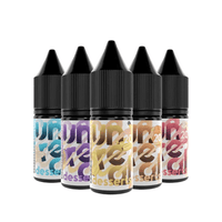 Five Unreal Desserts e-liquid bottles in various flavours from Ecigone Vape Shop UK.