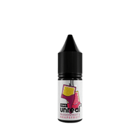 Unreal e-liquid bottle with passionfruit and grapefruit flavour, 10ml, 10mg nicotine salt.