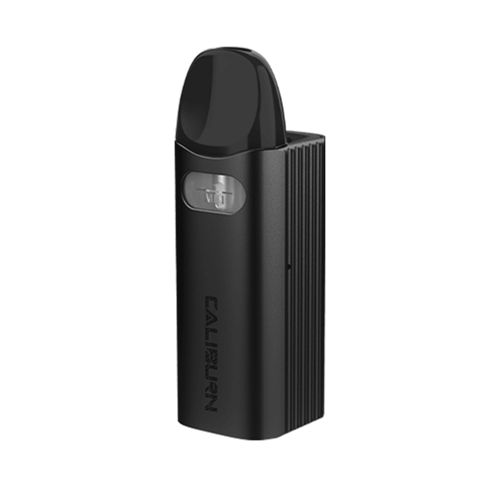 Uwell Caliburn AZ3 Pod Kit, sleek black design, displayed on a white background.