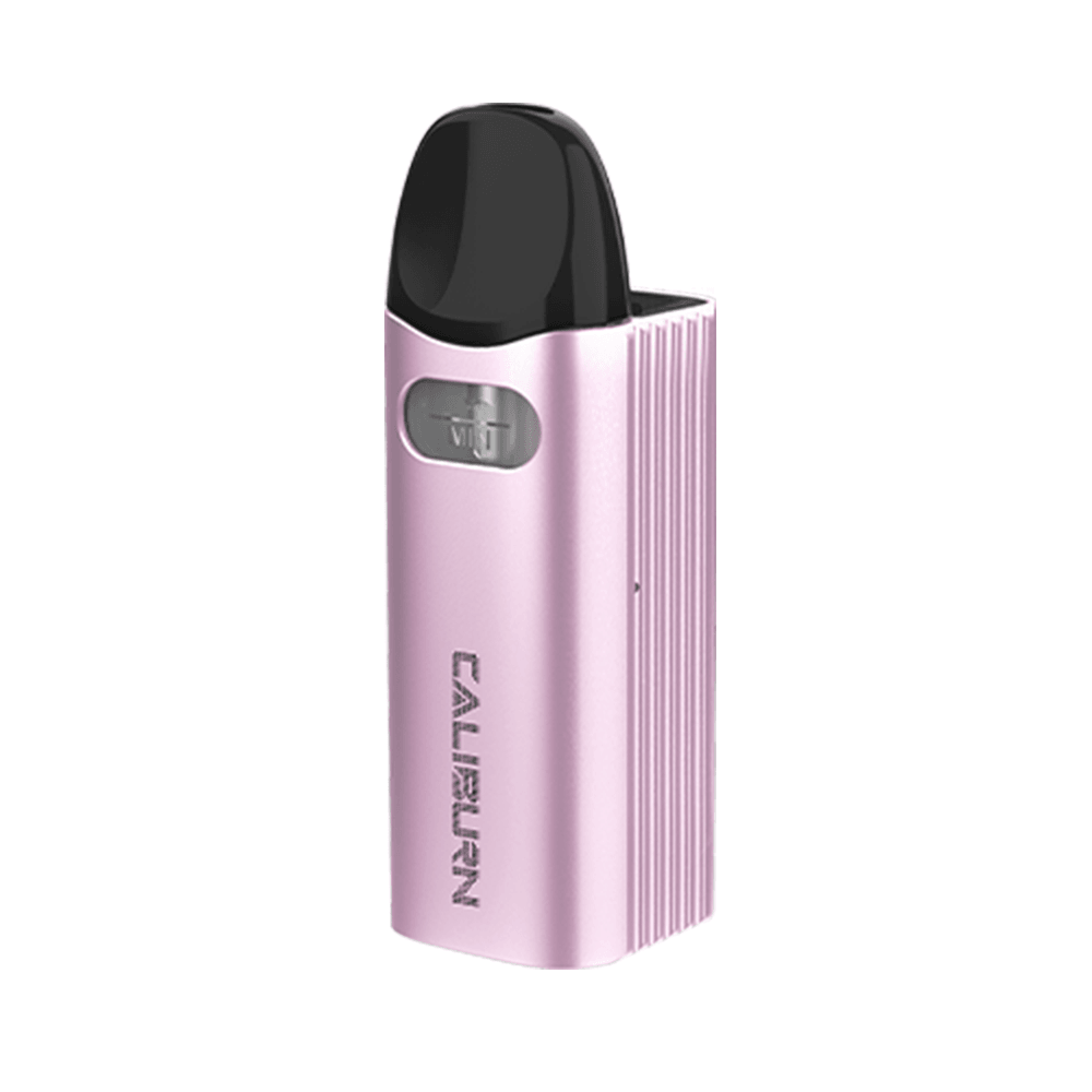 Pink Uwell Caliburn AZ3 pod kit with sleek design, shown on a white background.