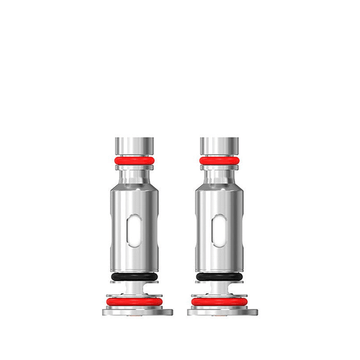 Two Uwell Caliburn G2 replacement coils with red O-rings on a white background.