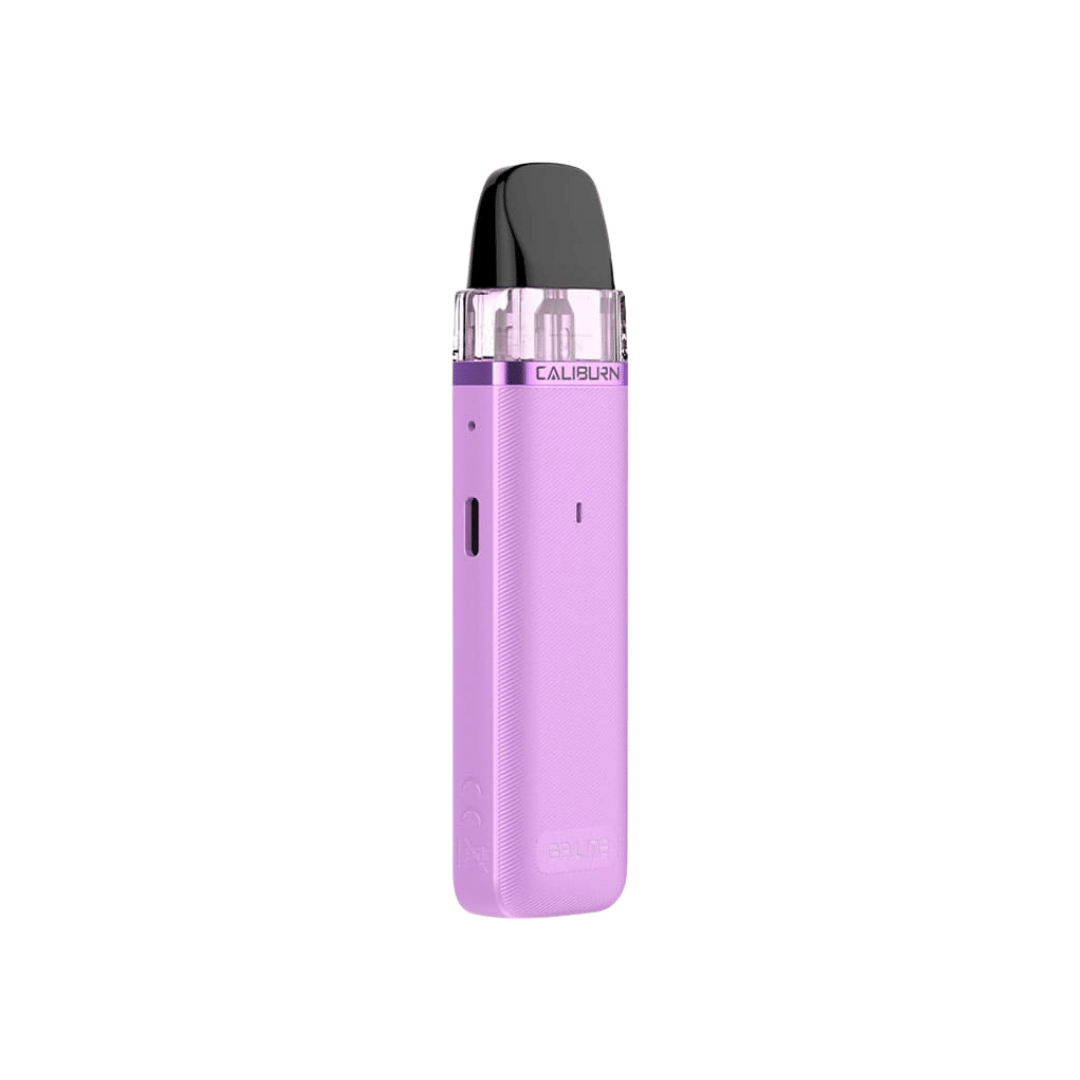 Pale purple Uwell Caliburn G3 Lite pod vape kit with a sleek, compact design.