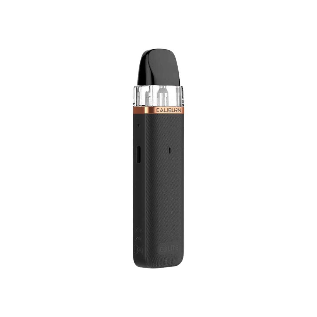 Uwell Caliburn G3 Lite pod vape kit in space black, sleek and compact design.