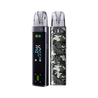 Uwell Caliburn G3 Pro Pod Vape Kit in green camo with digital display and sleek design.