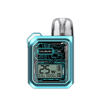 Uwell Caliburn GK3 pod kit with digital display, blue design, available at Ecigone Vape Shop UK.