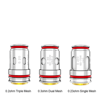 Uwell Crown 5 replacement coils in 0.2, 0.3, and 0.23 ohm variants.