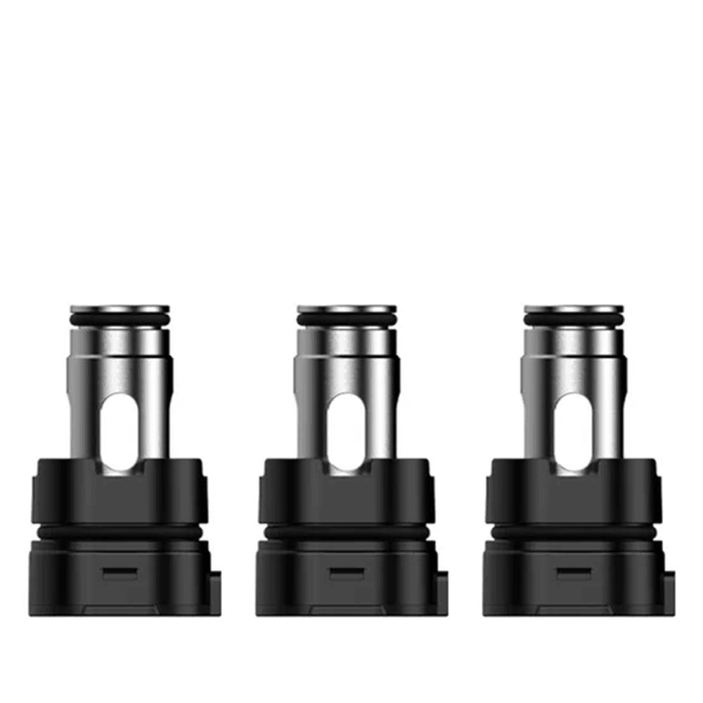 Three Uwell Crown M replacement coils lined up against a white background.